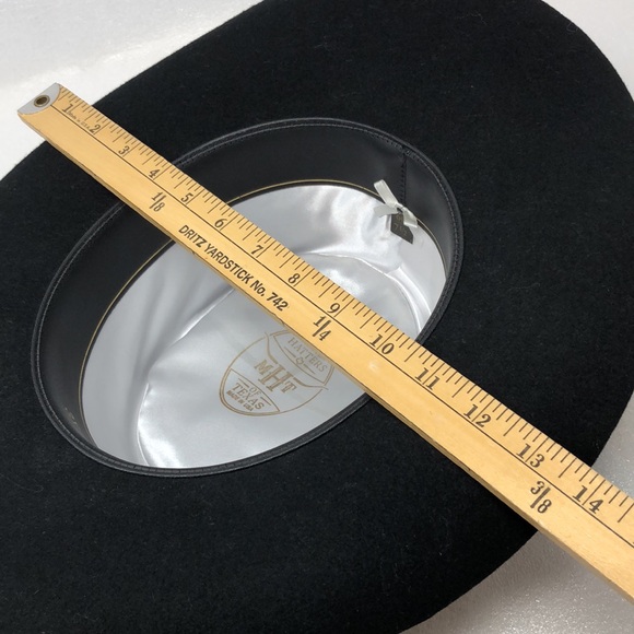 Master Hatters Of Texas Western Cowboy Hat In Black Quality Beaver Blend Felt - Picture 13 of 16